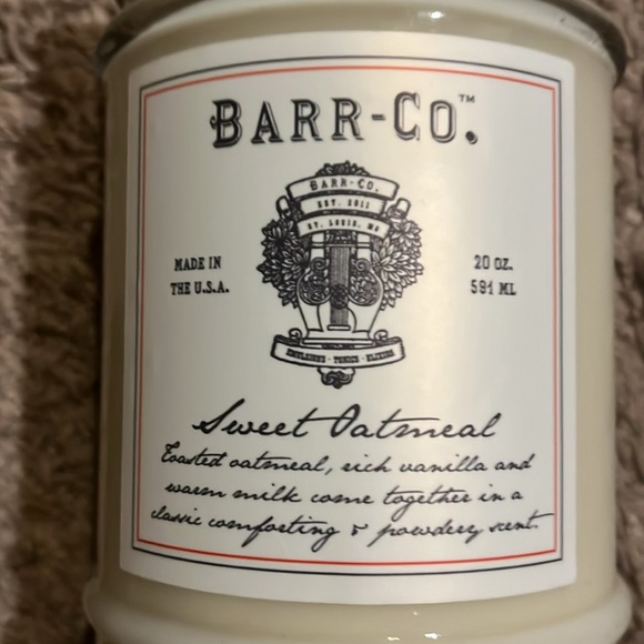 Brand New Barr-Co. Barr Co Sweet Oatmeal Original Large Tumbler Candle 20 oz - Picture 2 of 4
